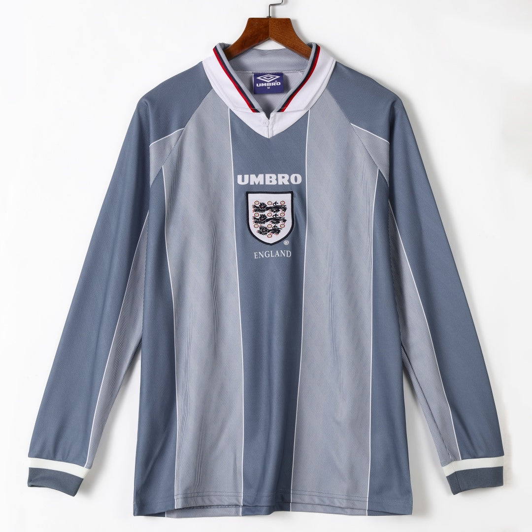 Maillot Rétro Extérieur Angleterre 1996 à Manches Longues