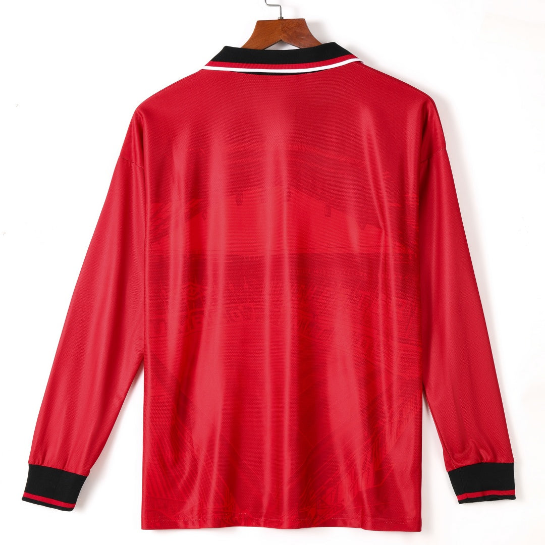 Maillot Domicile Rétro Manchester United 1994-1996 à Manches Longues