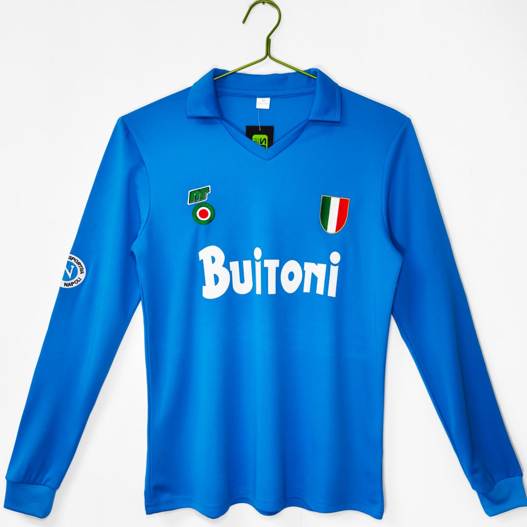 Maillot Rétro Naples Domicile 1987-1988 à Manches Longues