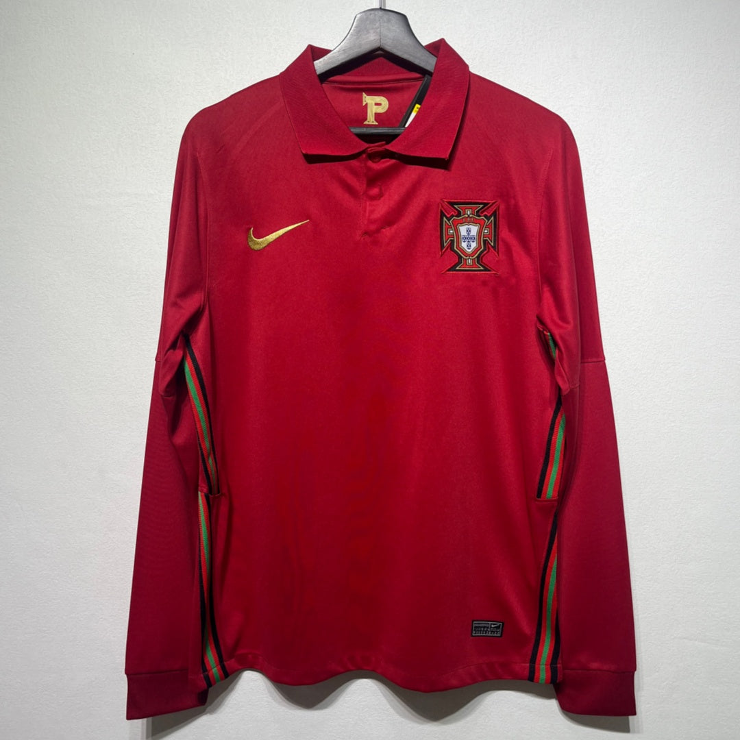 Maillot Rétro Domicile du Portugal 2020 à Manches Longues