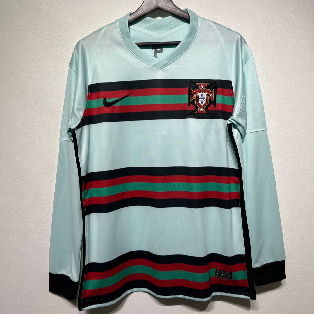 Maillot Rétro Extérieur du Portugal 2020 à Manches Longues