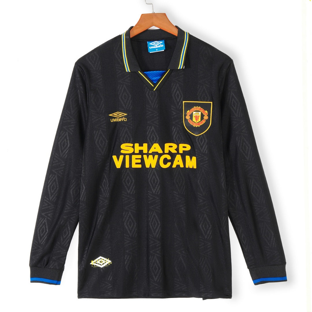 Maillot Extérieur Rétro Manchester United 1993-1994 à Manches Longues