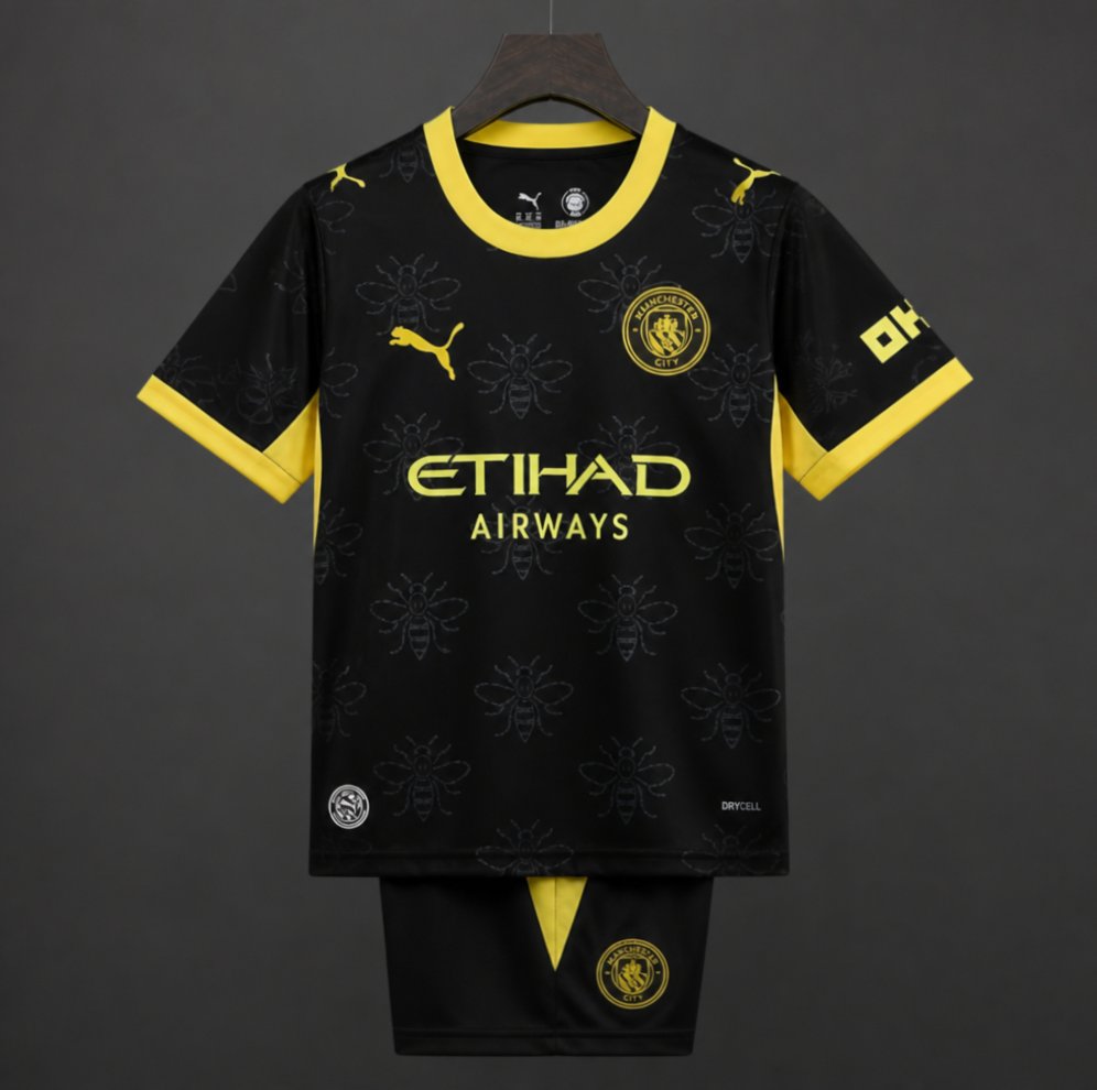 Ensemble Enfant Manchester City Extérieur 2026/2027 – Maillot et Short Officiels