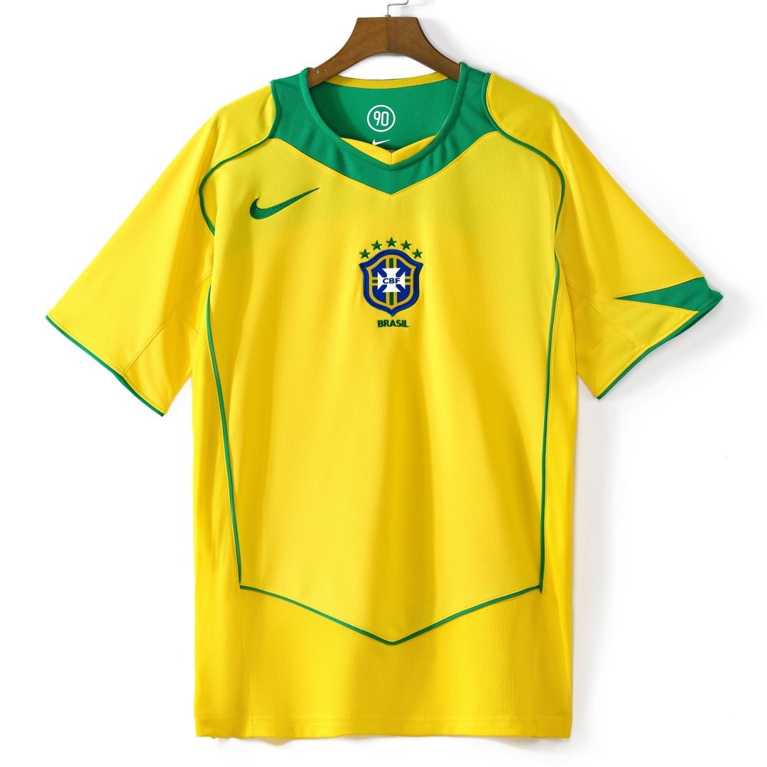 Maillot Brésil Domicile Rétro 2004 – Style Authentique de la Seleção