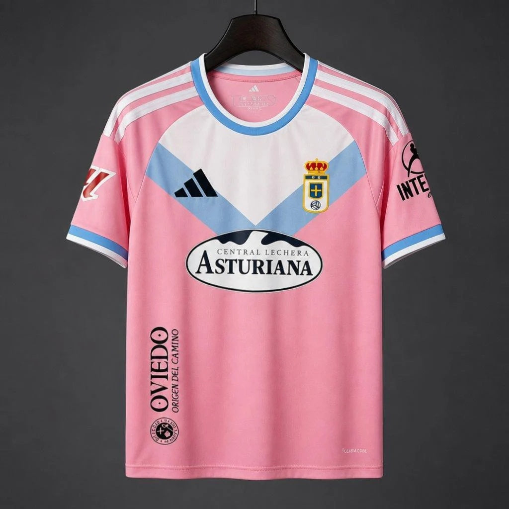 Maillot Extérieur Rose Real Oviedo 2026/27