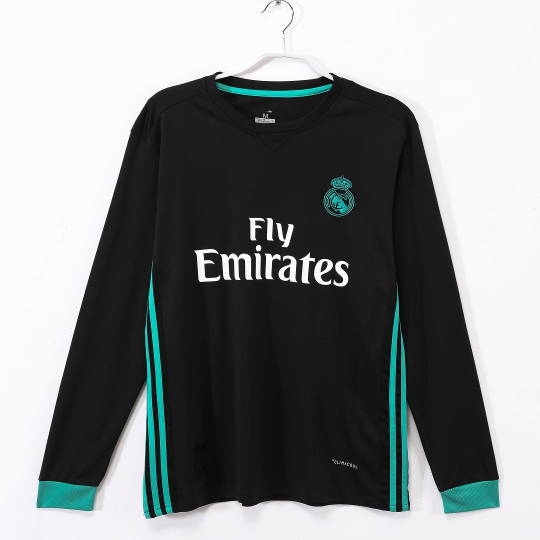 Maillot Rétro Real Madrid Extérieur 2017-2018 à Manches Longues