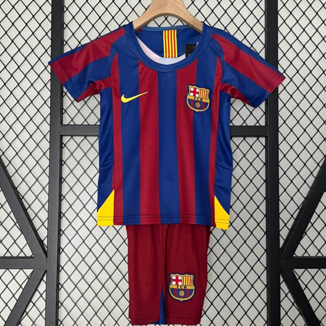 Ensemble Enfant FC Barcelone Domicile Rétro 2005-2006