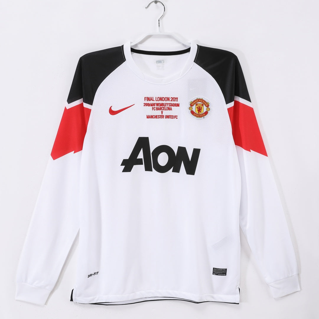 Maillot Rétro Extérieur Manchester United 2010-2011 à Manches Longues
