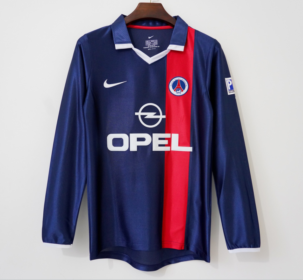 Maillot Rétro PSG Domicile 2001-2002 à Manches Longues