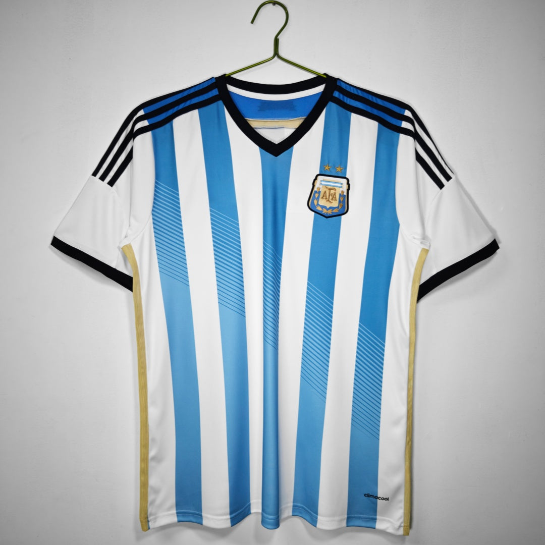 Maillot Rétro Argentine 2014 – Modèle Domicile Authentique