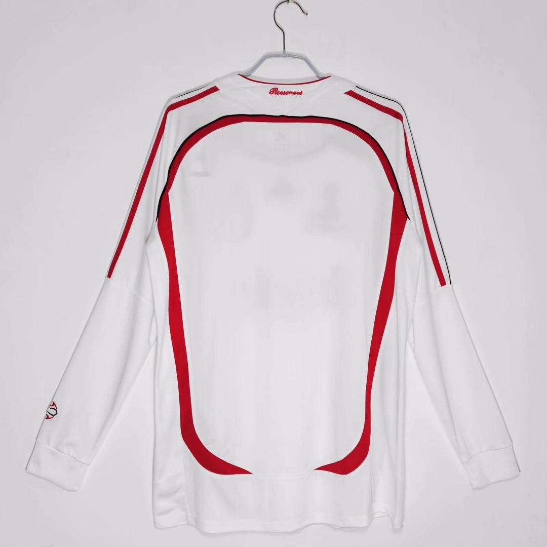 Maillot Extérieur Rétro AC Milan 2006-2007 à Manches Longues