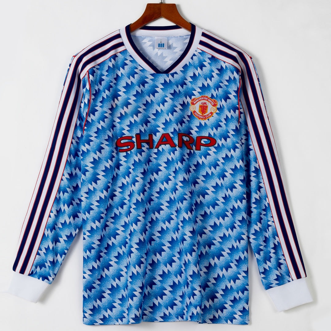 Maillot extérieur rétro à manches longues Manchester United 1990-1992