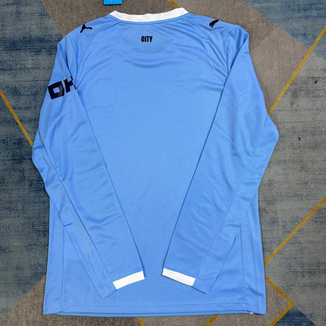 Maillot Manchester City Domicile 2025/26 à Manches Longues