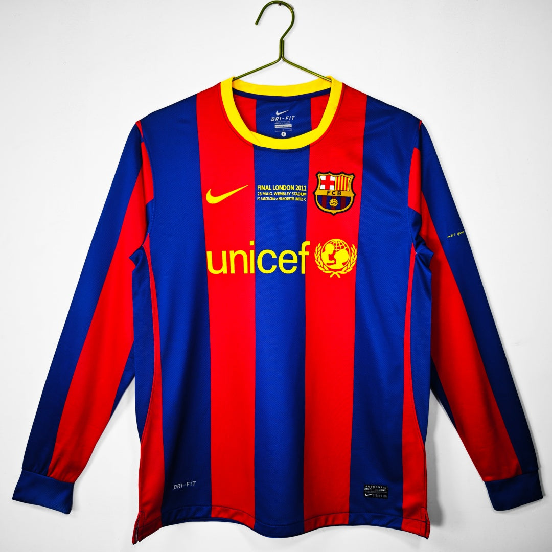 Maillot Rétro FC Barcelone 2010-2011 – Domicile à Manches Longues