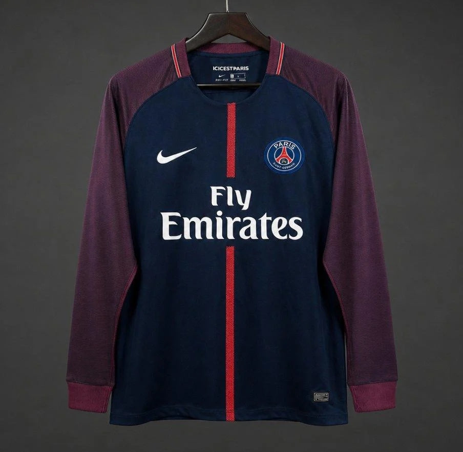 Maillot Rétro PSG Domicile 2017-2018 à Manches Longues