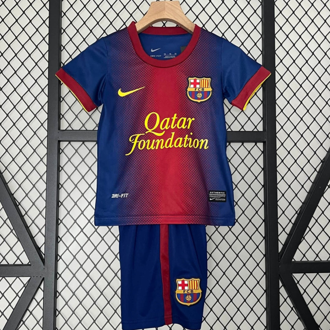 Ensemble Enfant FC Barcelone Domicile Rétro 2012-2013 – Style Vintage Authentique