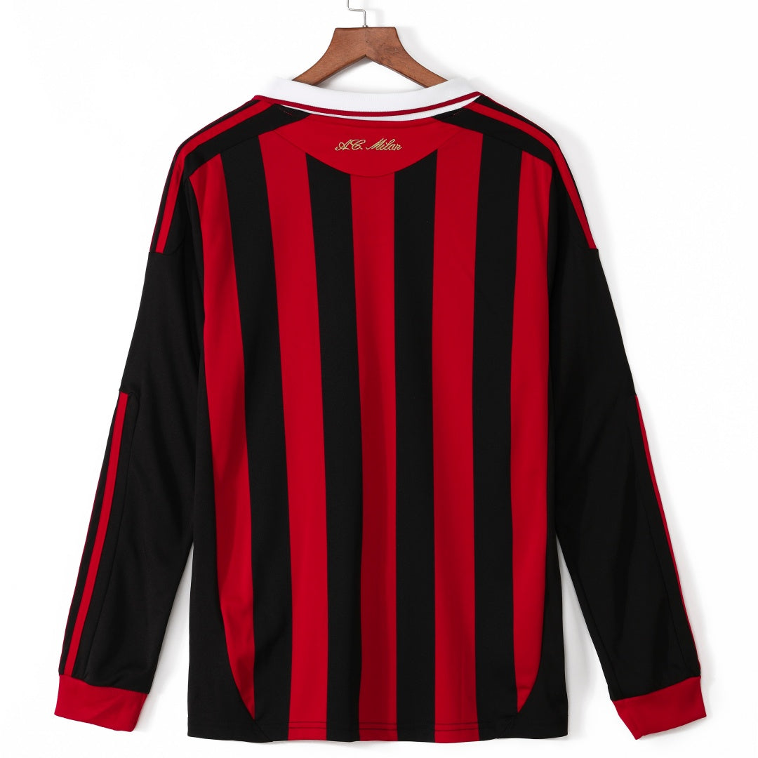 Maillot Rétro AC Milan 2009-2010 Domicile à Manches Longues – Style Légendaire du Club