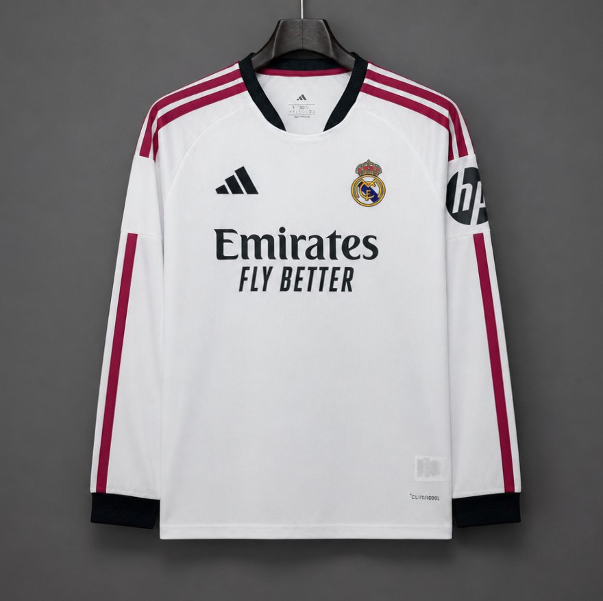 Maillot Domicile Real Madrid 2026/2027 à Manches Longues