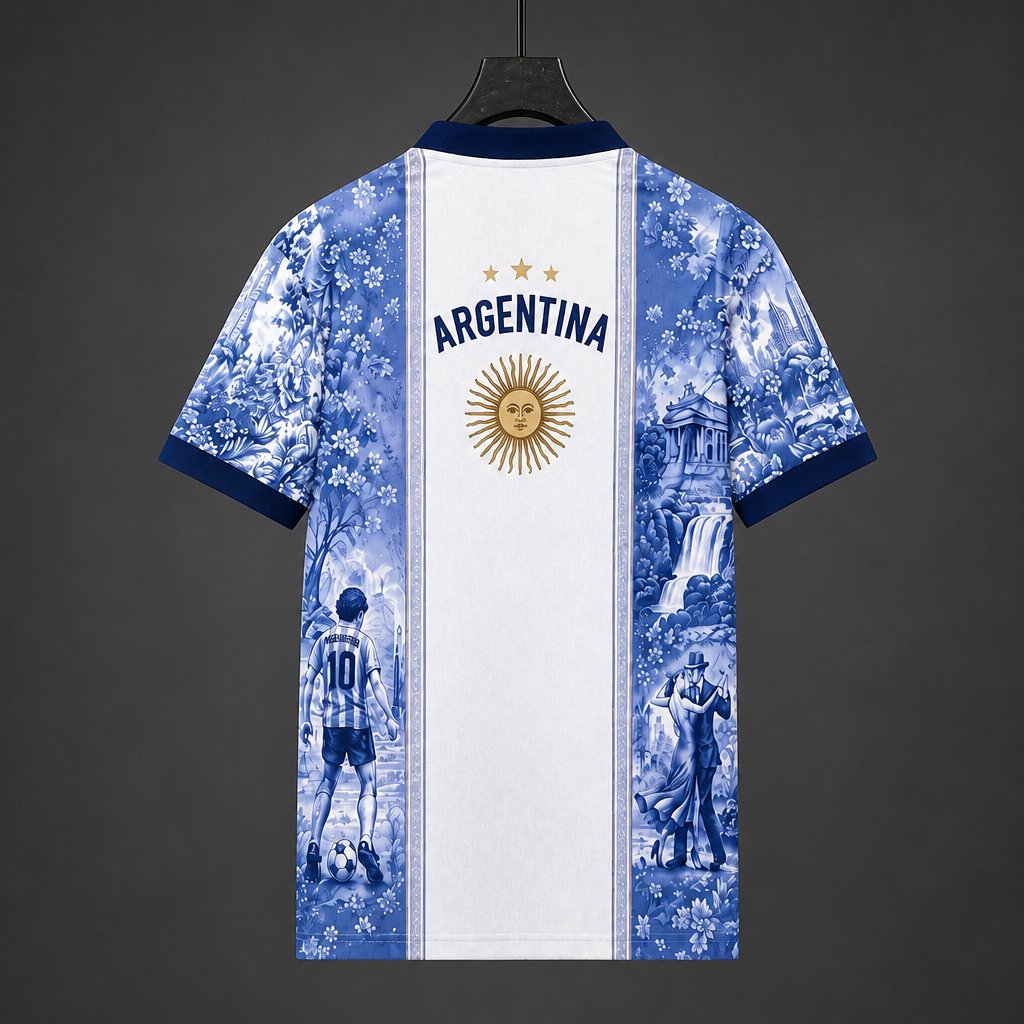 Maillot Argentine 2026 – Édition Spéciale à Col Polo
