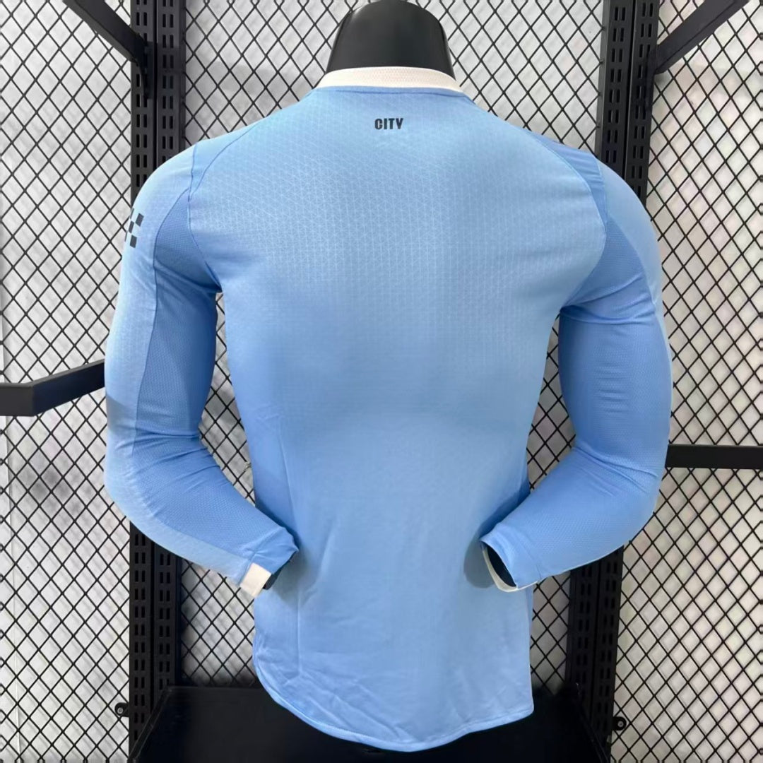 Maillot Manchester City Domicile 2025/2026 – Version Joueur à Manches Longues