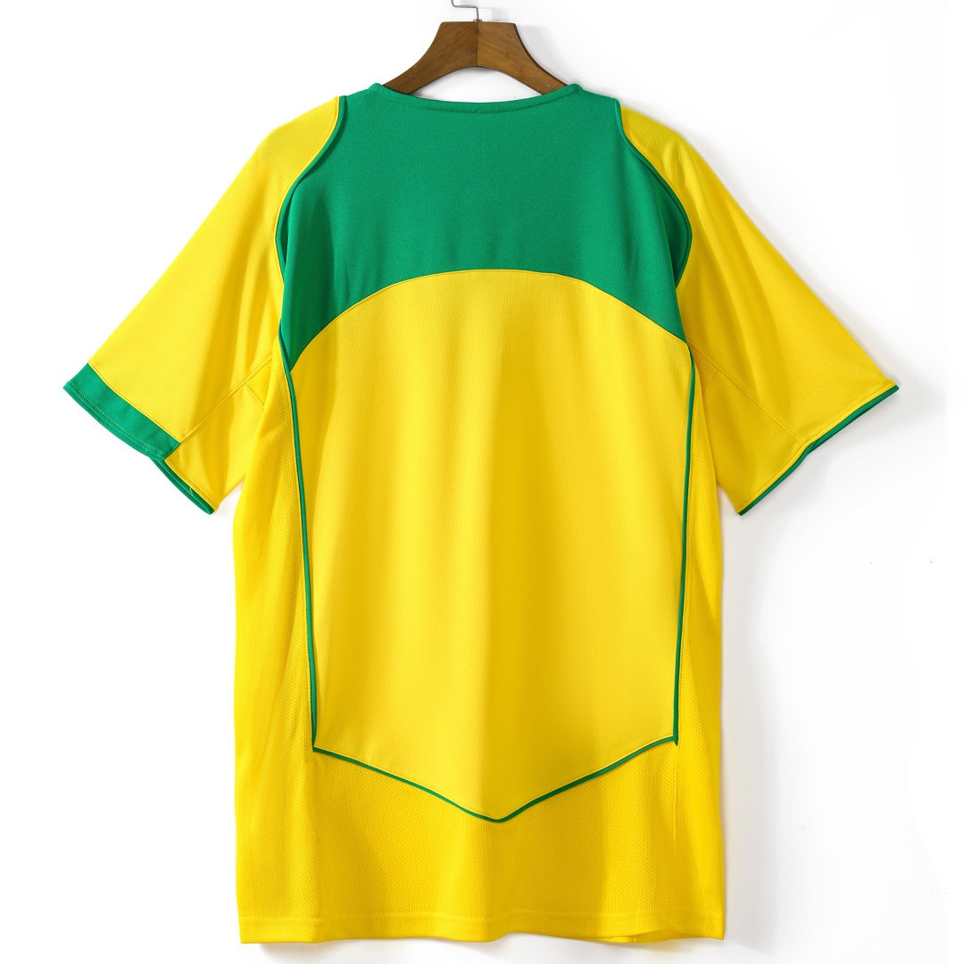 Maillot Brésil Domicile Rétro 2004 – Style Authentique de la Seleção