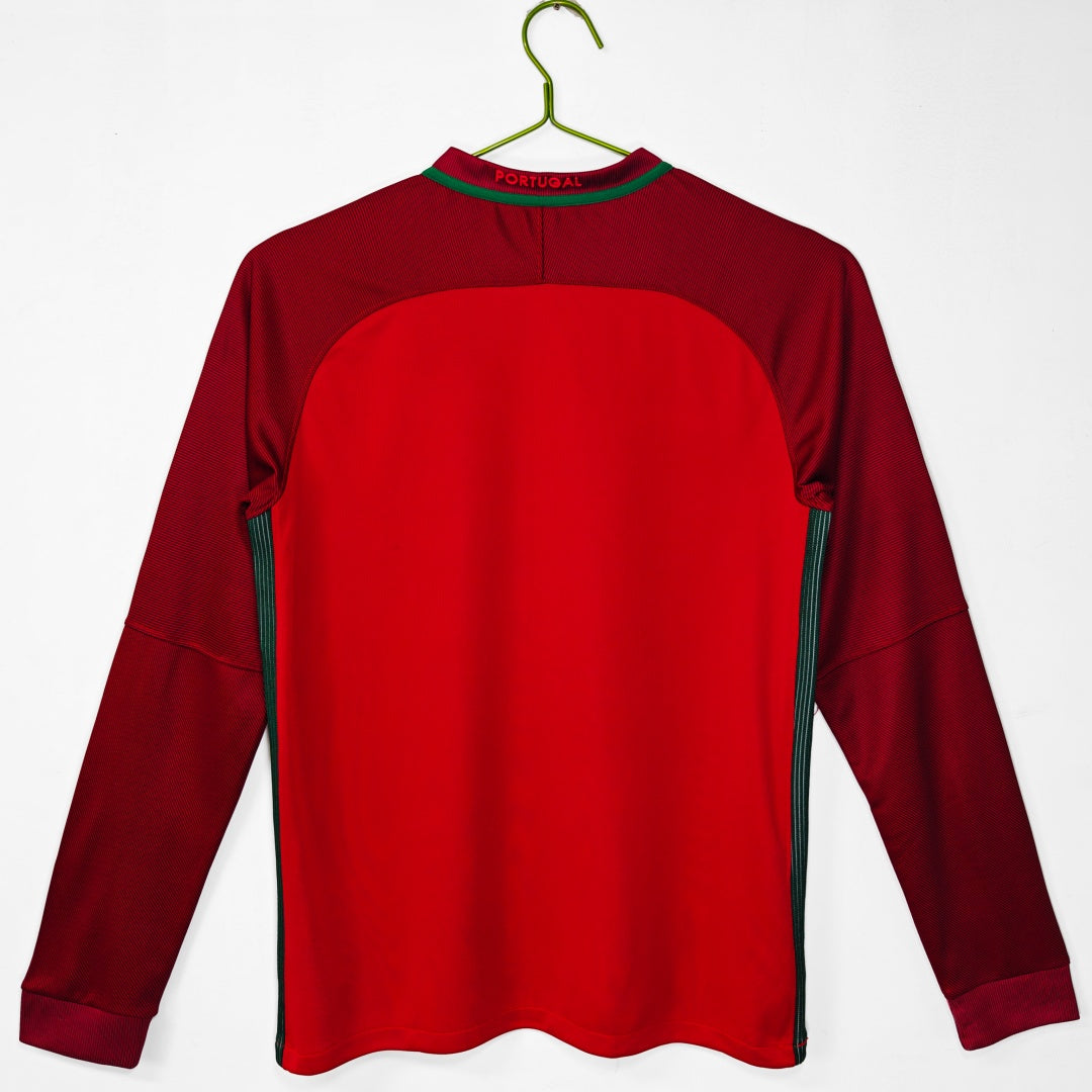 Maillot Rétro Domicile du Portugal 2016 – Manches Longues
