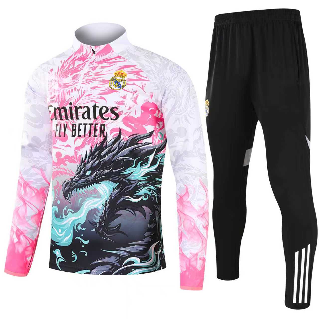 Ensemble Real Madrid 25/26 – Design Dragon Rose Élégant