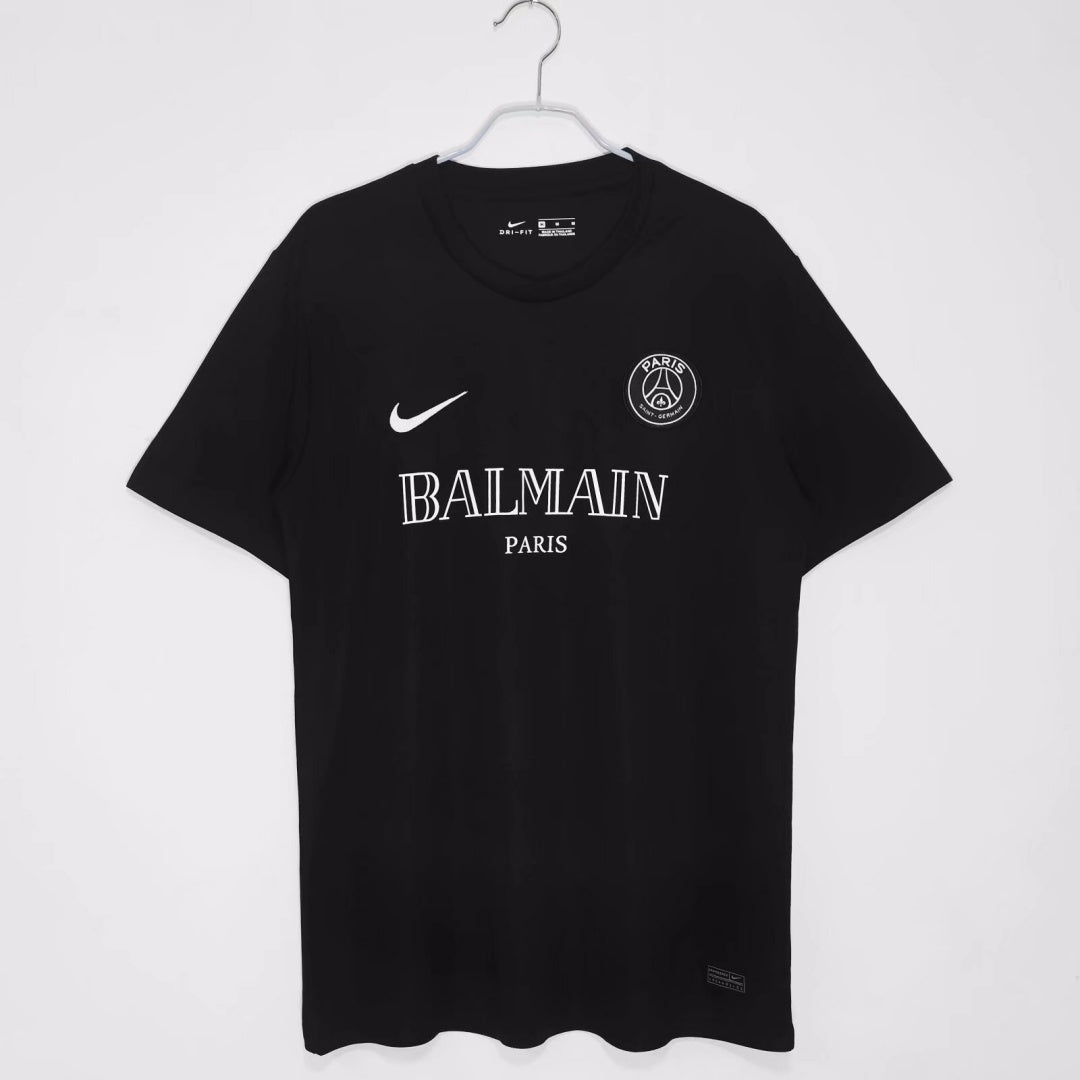 2020 PSG Retro Black Football Jersey