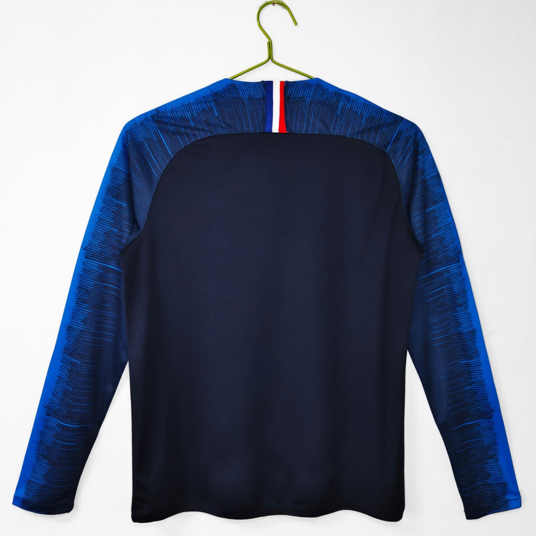 Maillot Retro France Domicile 2018 à Manches Longues