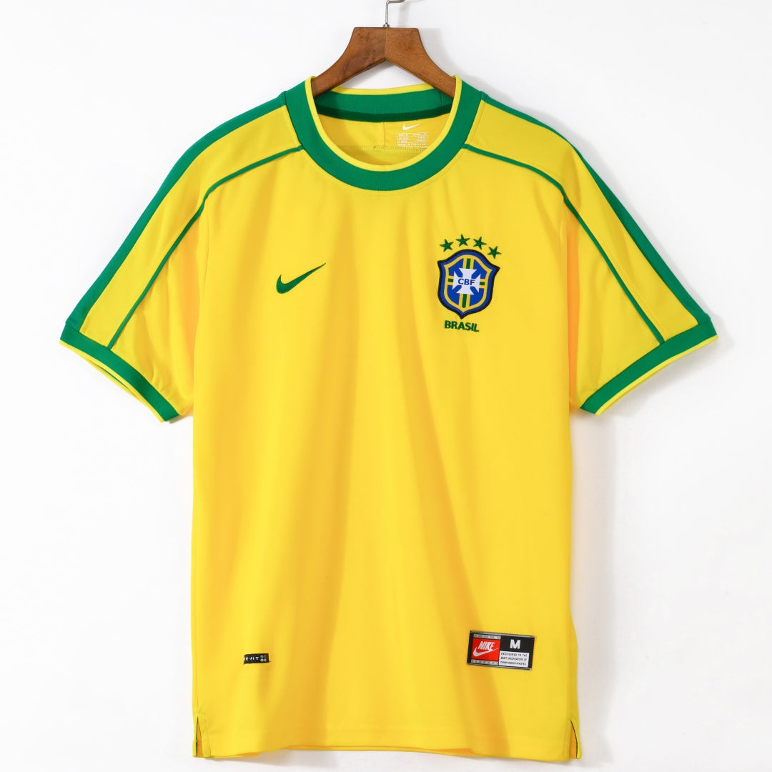 Maillot Rétro Brésil Domicile 1998 – Style Légendaire du Football