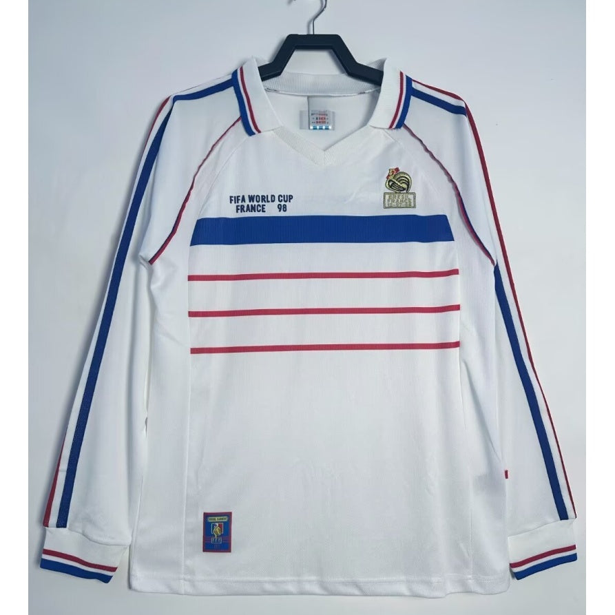 Maillot Rétro France 1998 Extérieur à Manches Longues – Style Football Classique