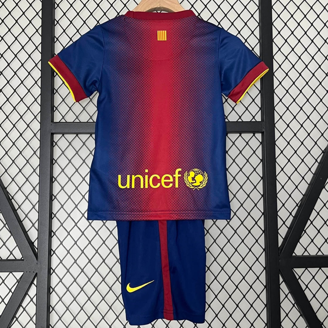 Ensemble Enfant FC Barcelone Domicile Rétro 2012-2013 – Style Vintage Authentique