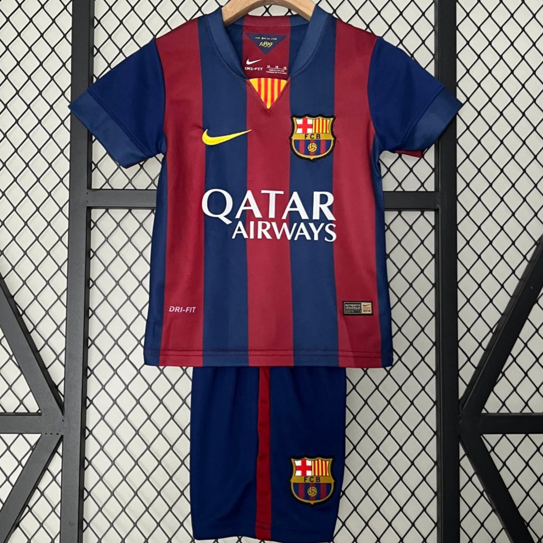 Ensemble Enfant FC Barcelone Domicile Rétro 2014-2015