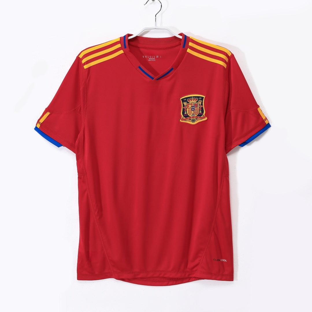 Maillot Rétro Espagne Domicile 2010 – Style Authentique de la Roja