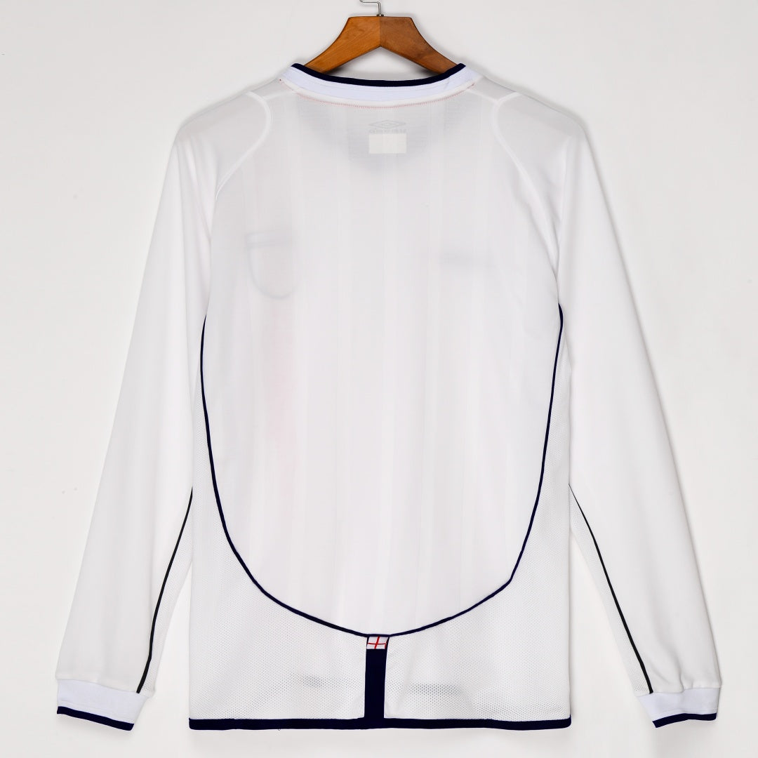 Maillot Rétro Angleterre 2002 – Domicile à Manches Longues
