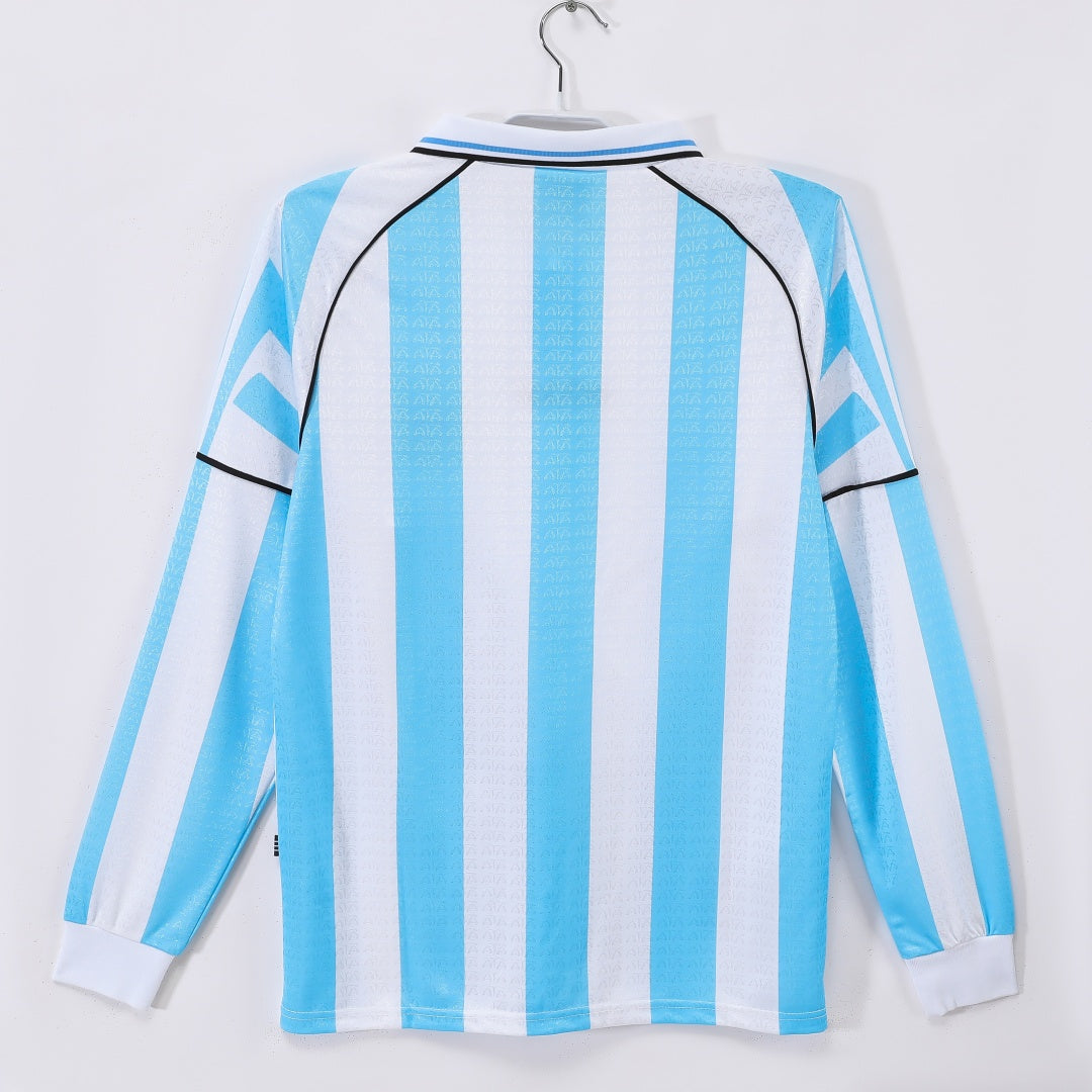 Maillot Rétro Argentine Domicile 1997-1998 à Manches Longues