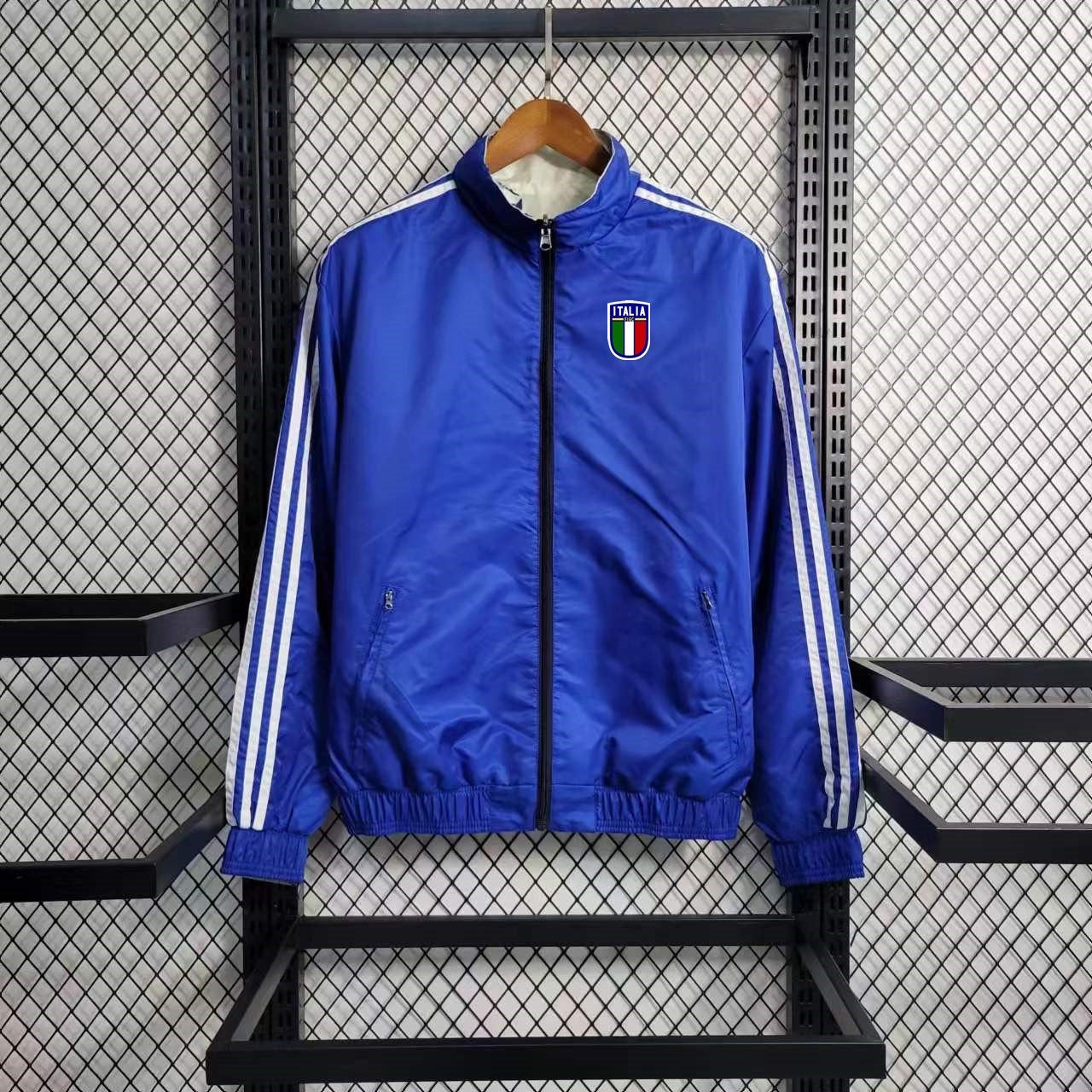 Veste coupe vent Italie Bleu 2023 2024