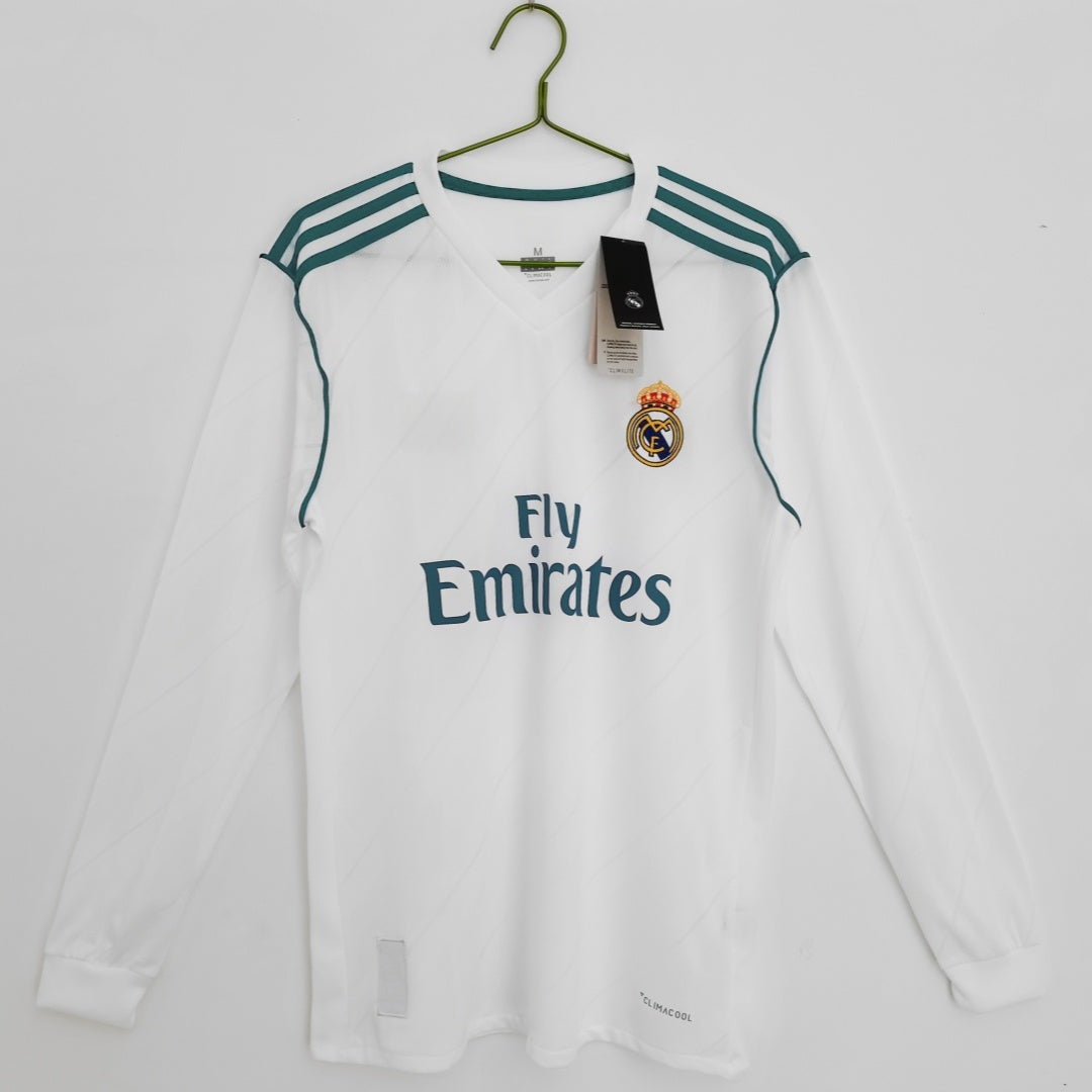 Maillot Rétro Real Madrid Domicile 2017-2018 à Manches Longues