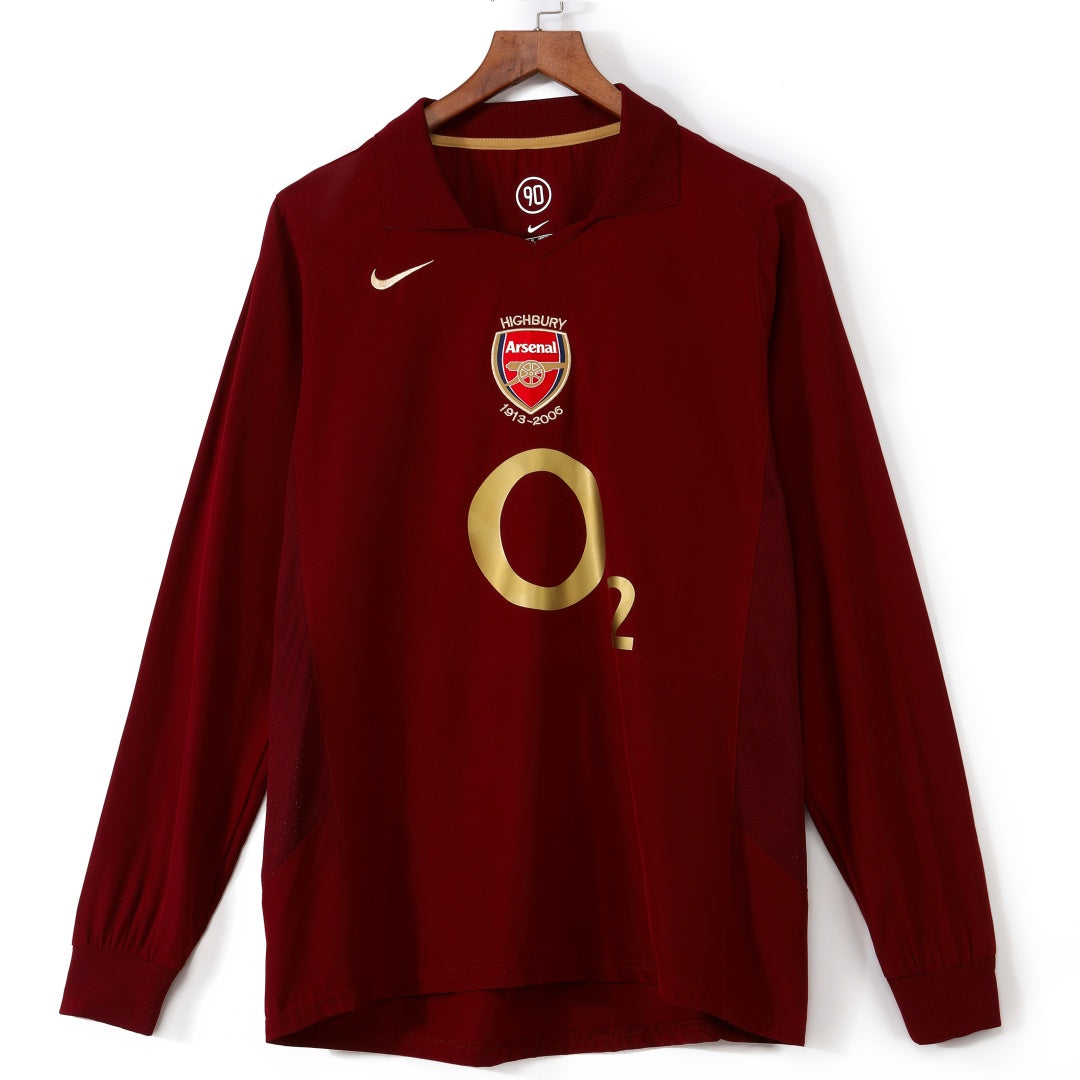 Maillot Rétro Arsenal 2005-2006 Domicile à Manches Longues