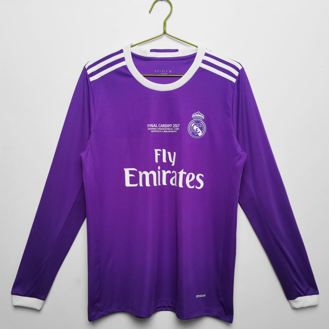 Maillot Rétro Extérieur Real Madrid 2016-2017 à Manches Longues