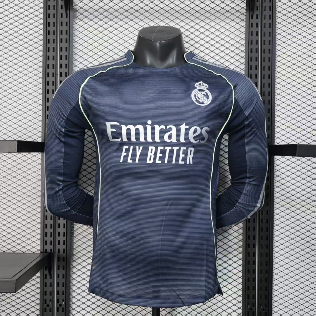 Maillot Extérieur Real Madrid 2025/26 – Version Joueur à Manches Longues