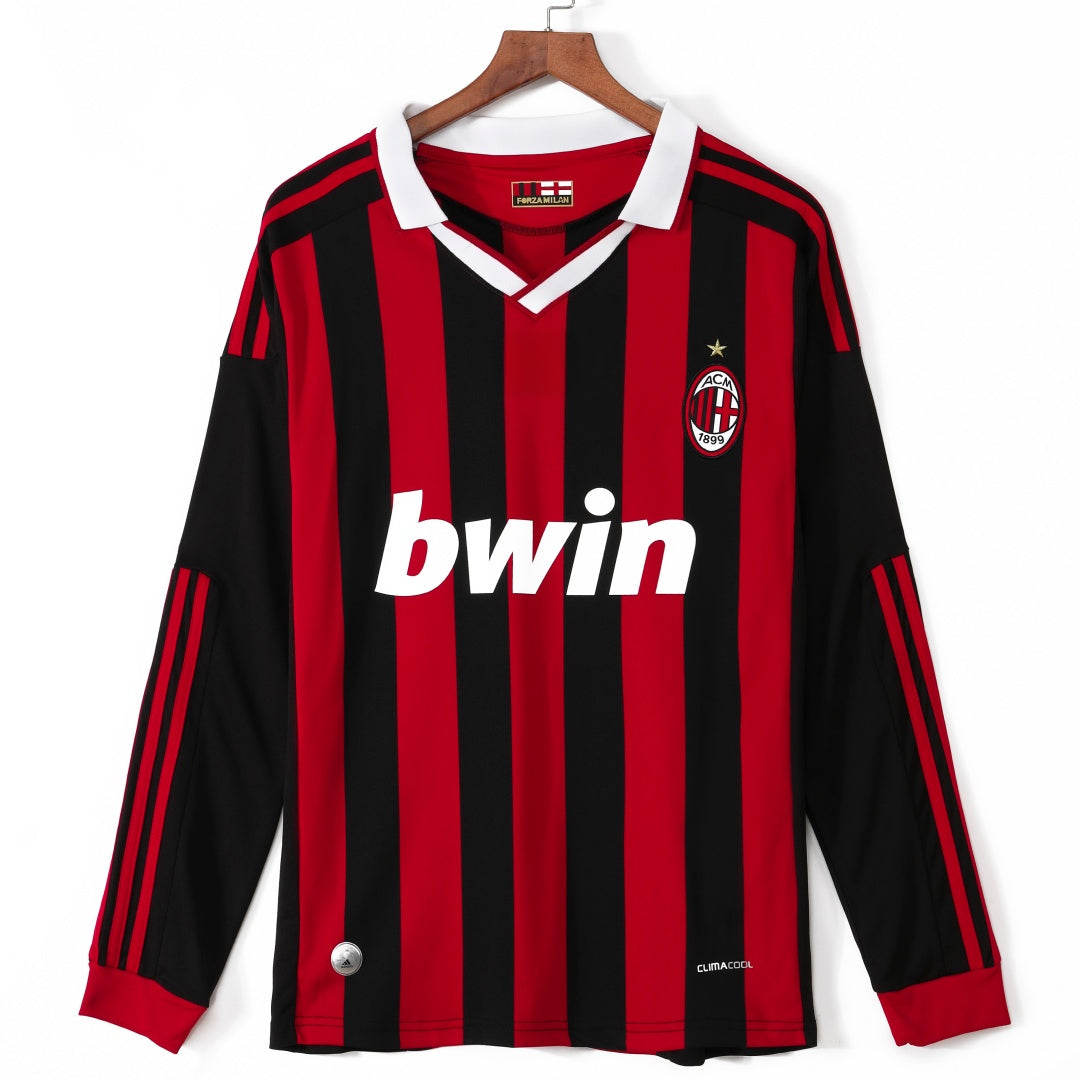 Maillot Rétro AC Milan 2009-2010 Domicile à Manches Longues – Style Légendaire du Club