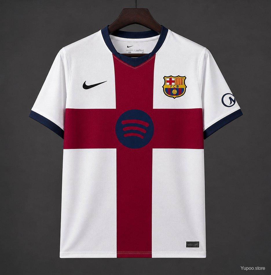 Maillot Barcelone Fourth 2026/27 Blanc & Rouge