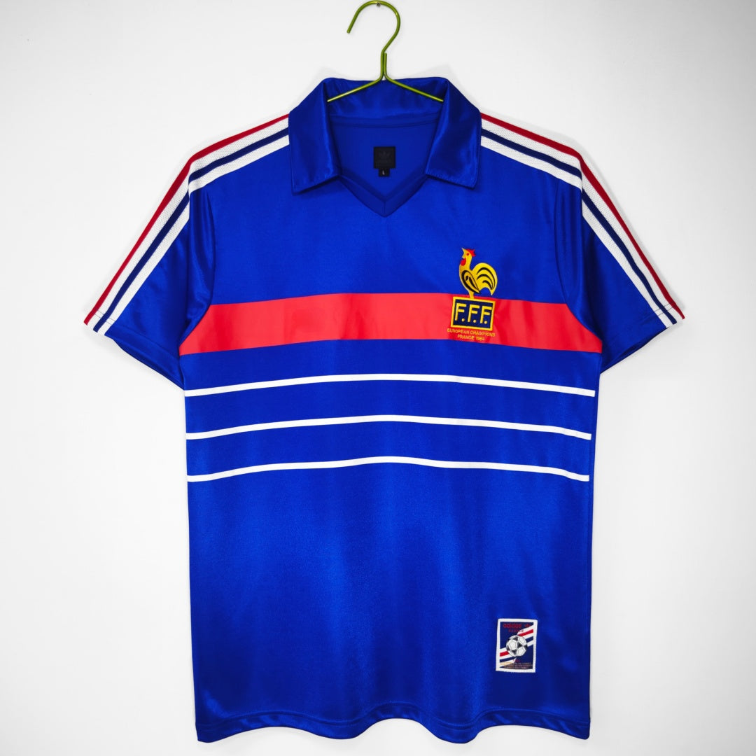 Maillot Rétro France Domicile 1984 – Légende du Football Français