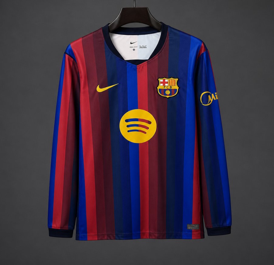 Maillot FC Barcelone Domicile 2026/27 à Manches Longues