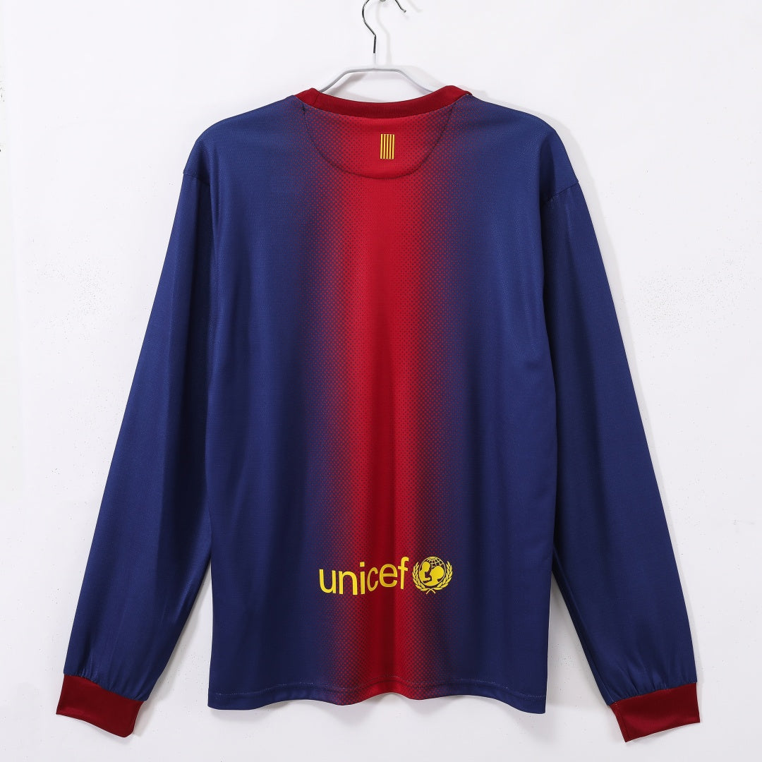 Maillot Rétro FC Barcelone 2012-2013 Domicile à Manches Longues