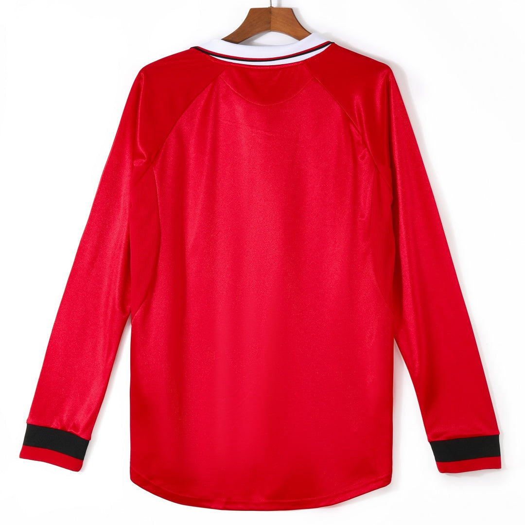 Maillot Rétro Manchester United Domicile 1999-2000 à Manches Longues