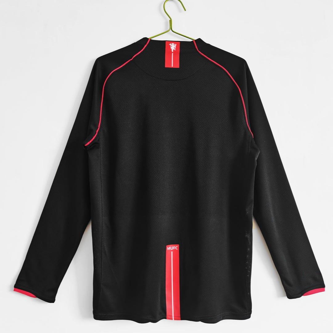 Maillot extérieur rétro Manchester United 2007-2008 à manches longues