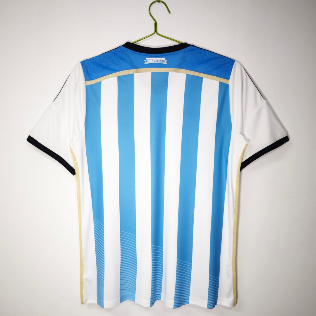 Maillot Rétro Argentine 2014 – Modèle Domicile Authentique