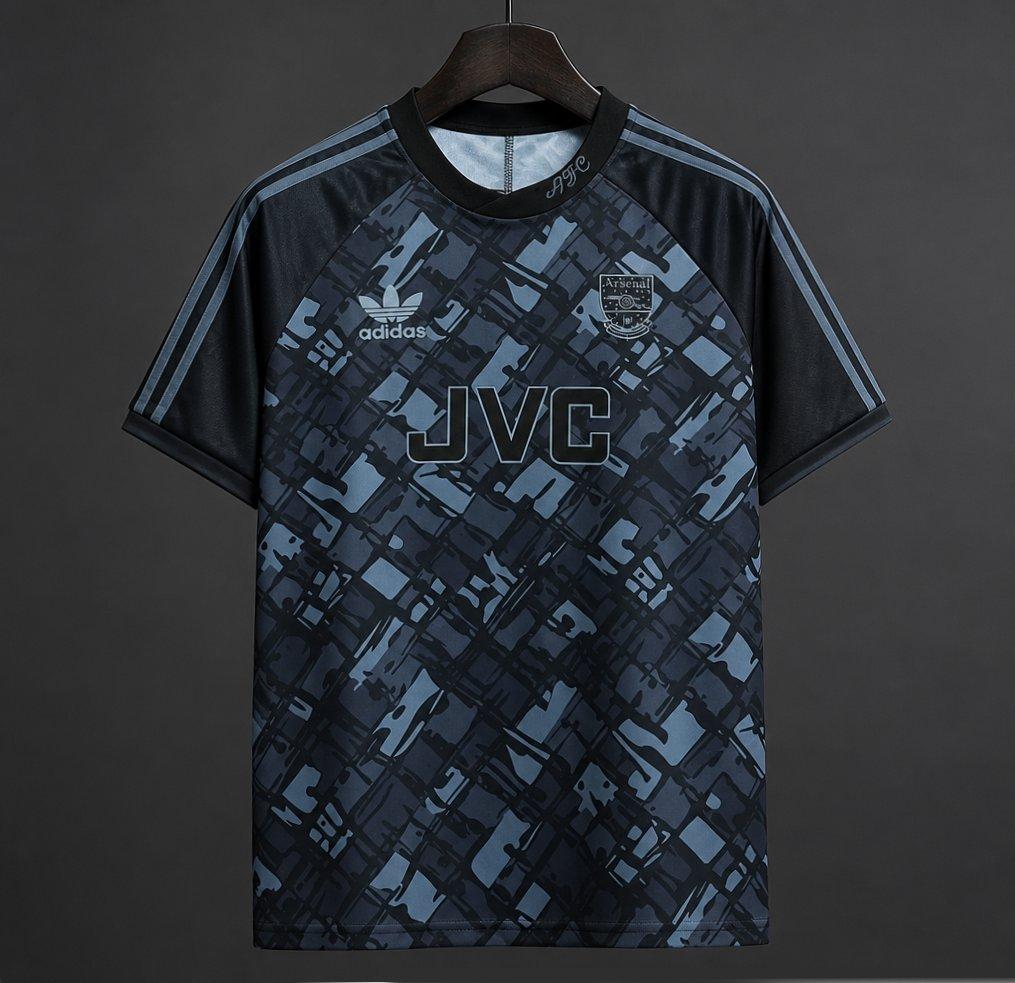 Maillot Arsenal Rétro 90/92 Blackout Noir – Jersey Classique Iconique